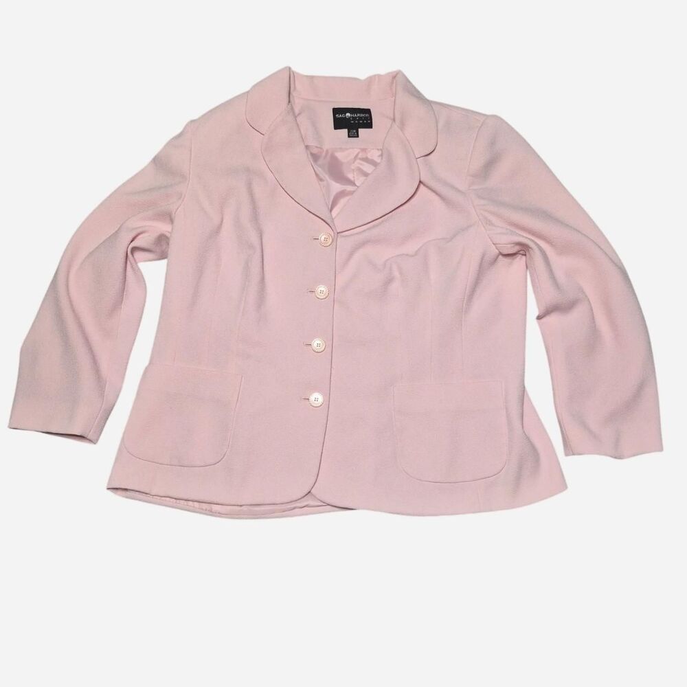 Sag Harbor Vintage Pink Blazer Jacket Plus Size 20W Pastel Core